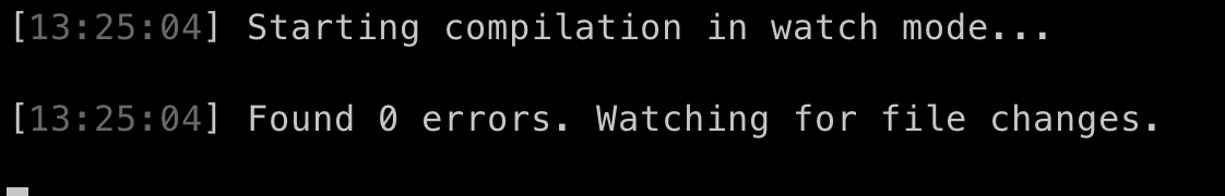 tsc watching for changes